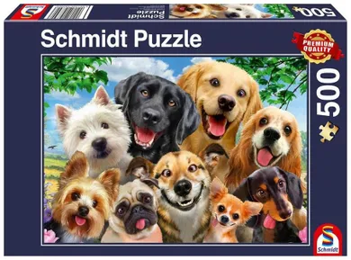 Schmidt, Psy robią selfie, puzzle, 500 elementów