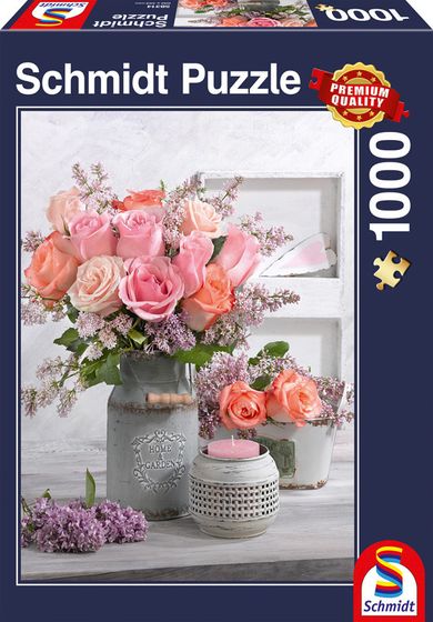 Schmidt, Rustykalne róże, puzzle, 1000 elementów
