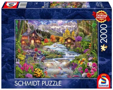 Schmidt, Rzeka w górach, puzzle, 2000 elementów