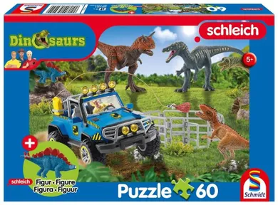 Schmidt, Schleich, Dinozaury, puzzle, 60 elementów + figurka