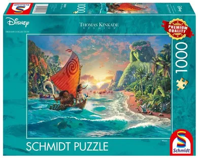 Schmidt Spiele, Disney, Thomas Kinkade: Vaiana: Skarb oceanu, puzzle, 1000 elementów