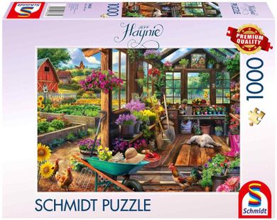 Schmidt Spiele, Jeff Haynie, Szopa Ogrodowa, puzzle, 1000 elementów