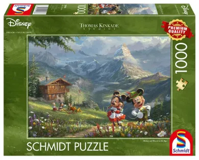 Schmidt Spiele, Miki & Minnie w Alpach Disney, puzzle, 1000 elementów