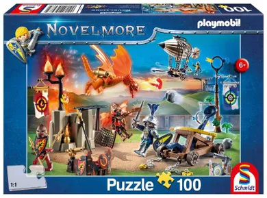 Schmidt Spiele, Playmobil, Novelmore, puzzle, 100 elementów