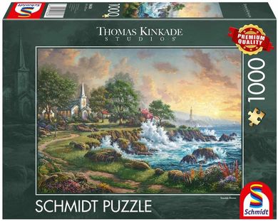 Schmidt Spiele, T.Kinkade, Nadmorski krajobraz, puzzle, 1000 elementów