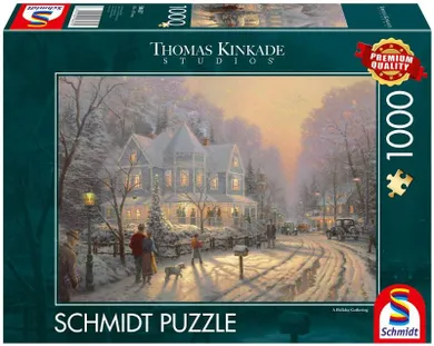 Schmidt Spiele, T.Kinkade, Świąteczne spotkanie, puzzle, 1000 elementów