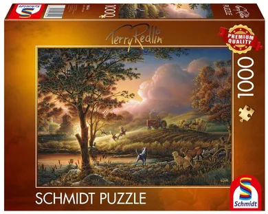 Schmidt, Terry Redlin: Żniwa w blasku słońca, puzzle drewniane, 1000 elementów