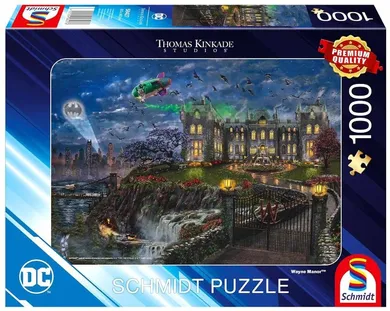 Schmidt, Thomas Kinkade, Batman, Rezydencja Bruce'a Wayne'a, puzzle, 1000 elementów