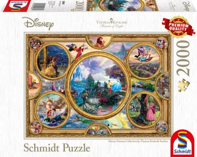 Schmidt, Thomas Kinkade, Bohaterowie bajek Disneya, puzzle, 2000 elementów