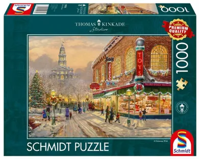 Schmidt, Thomas Kinkade, świąteczne życzenie, puzzle, 1000 elementów