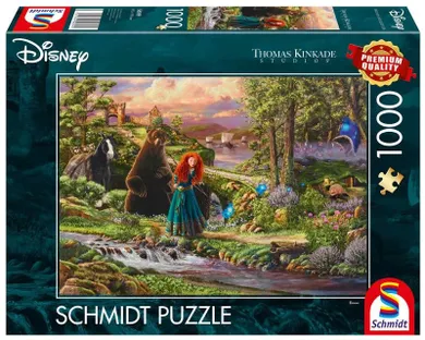 Schmidt, T.Kinkade: Merida Waleczna, puzzle drewniane, 1000 elementów