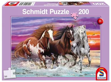 Schmidt, Trzy dzikie konie, puzzle, 200 elementów