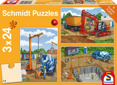 Schmidt, Uwaga! Roboty budowlane, puzzle, 3-24 elementy