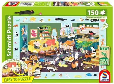Schmidt, Wszędzie koty, puzzle, 150 elementów