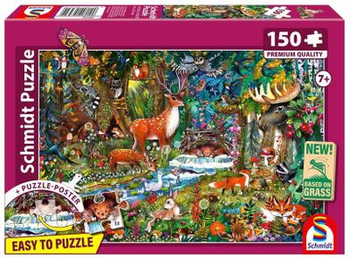Schmidt, Zwierzęta w lesie, puzzle, 150 elementów