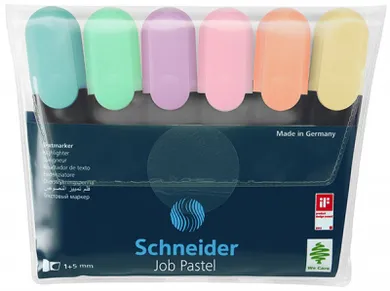 Schneider, Job Pastel, zakreślacze, 6 szt.