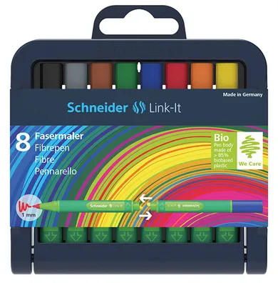 Schneider, Link-It, flamaster, 1,0 mm, 8 szt.