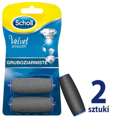 Scholl, Velvet Smooth, wymienne głowice gruboziarniste do pilnika elektronicznego, 2 szt.