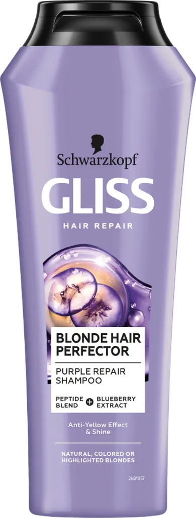 Schwarzkopf, Gliss Hair Repair Purple, szampon do włosów blond i rozjaśnionych, 250 ml