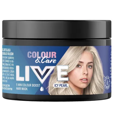 Schwarzkopf, Live Colour&Care, 5 minutowa koloryzująca i pielęgnująca maska do włosów, Icy Pearl, 150 ml