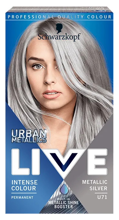 Schwarzkopf, Live, krem koloryzujący, Urban Metallics, nr U71 Metallic Silver