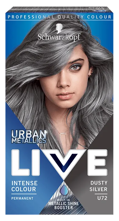 Schwarzkopf, Live, krem koloryzujący, Urban Metallics, nr U72 Dusty Silver