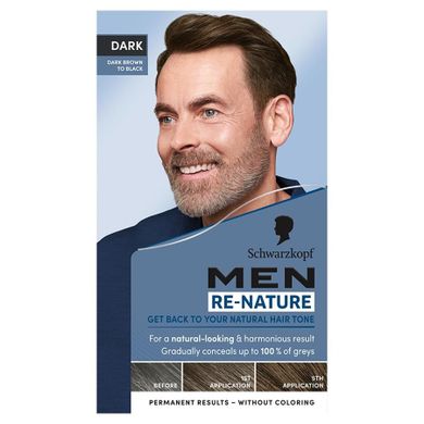 Schwarzkopf, Men Re-Nature, krem koloryzujący do włosów, ciemny brąz