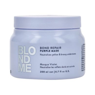 Schwarzkopf Professional, Blond Me Bond Repair Purple, neutralizująca maska do włosów siwych i blond, 200 ml