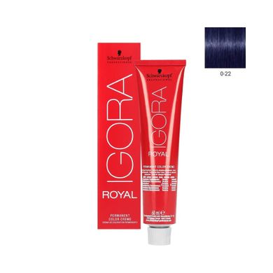Schwarzkopf Professional, Igora Royal, farba do włosów, nr 0-22, 60 ml
