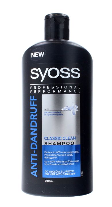 Schwarzkopf, Syoss Anti-Dandruff, szampon do włosów z łupieżem, Classic Clean, 500 ml