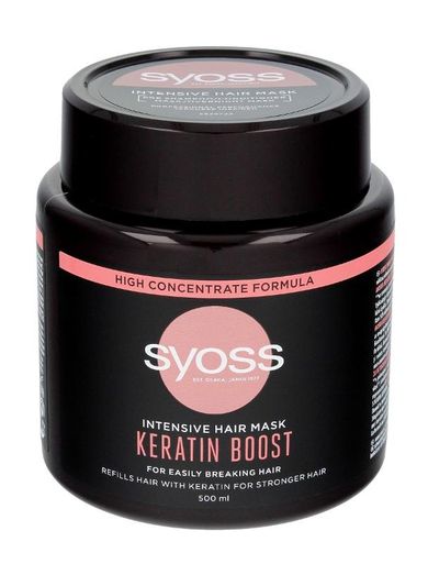 Schwarzkopf, Syoss, Keratin Boost, intensywna maska do włosów łamliwych, 500 ml