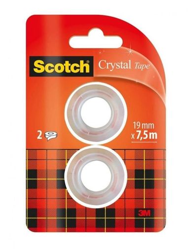 Scotch, Crystal, taśma biurowa, 19 mm, 2 szt.