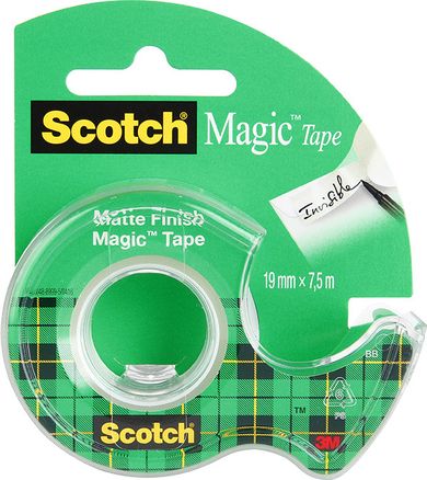 Scotch, Magic, taśma biurowa, matowa, z dyspenserem, 19 mm, 7,6 m