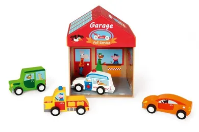 Scratch, domek z figurkami, garaż
