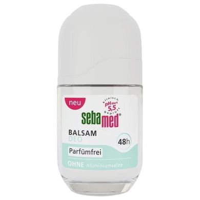 Sebamed, Balsam Deodorant Without Perfume Roll-On, bezzapachowy dezodorant w kulce, 50 ml