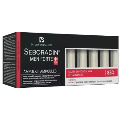 Seboradin, Men Forte, ampułki przeciw wypadaniu włosów dla mężczyzn, 14-5.5 ml