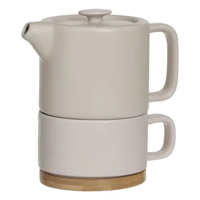 Secret de Gourmet, dzbanek do herbaty z filiżanką, natural, 800 ml, jasnoróżowy