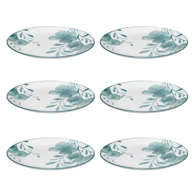 Secret de Gourmet, talerze obiadowe porcelanowe, Lily, średnica 27 cm, 6 szt.