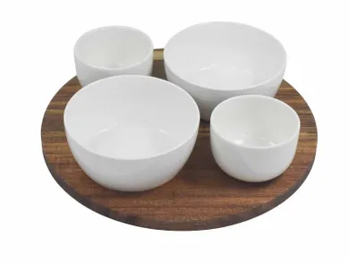 Secret de Gourmet, Tapas, półmisek z ceramicznymi miseczkami