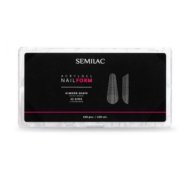 Semilac, Acrylgel Nail Form, Almond, formy do akrylożelu, 120 szt.
