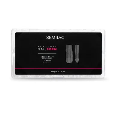 Semilac, Acrylgel Nail Form, Square, formy do akrylożelu, 120 szt.
