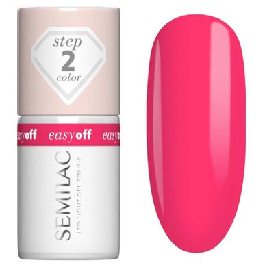Semilac, Easy Off, lakier hybrydowy led light, l25 neon pink, 7 ml
