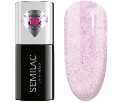 Semilac, Extend Care 5w1, lakier hybrydowy, 806 glitter delicate pink, 7 ml