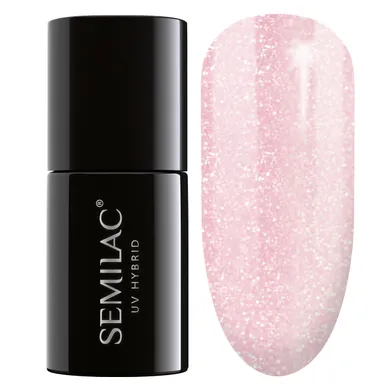 Semilac, lakier hybrydowy 164 pink crystals