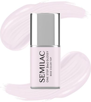 Semilac, One Step Glossy 3in1, lakier hybrydowy do paznokci s235 peach beige, 7 ml