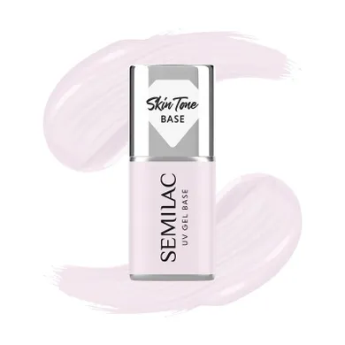 Semilac, Skin Tone, baza coverowa do lakierów hybrydowych, półtransparentna, natural pink, 7 ml