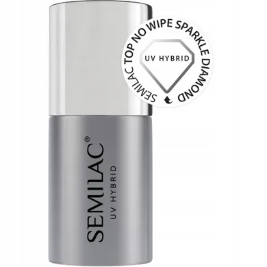 Semilac, Top No Wipe Sparkle Diamond, 7 ml