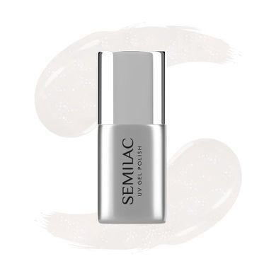 Semilac, top no wipe, top do lakierów hybrydowych, milky dust, 7 ml