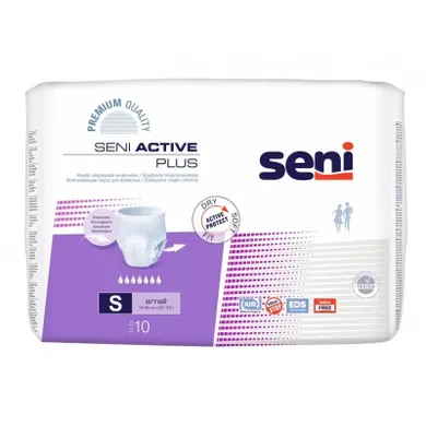 Seni, active plus small, majtki chłonne, fiolet, 10 szt.