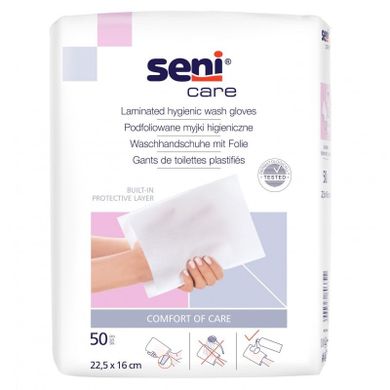 Seni Care, podfoliowane myjki higieniczne, 50 szt.